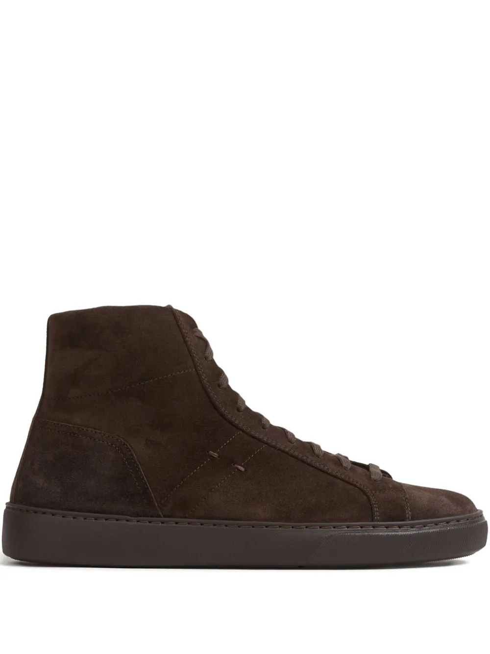 Henderson Baracco suede high-top trainers Brown