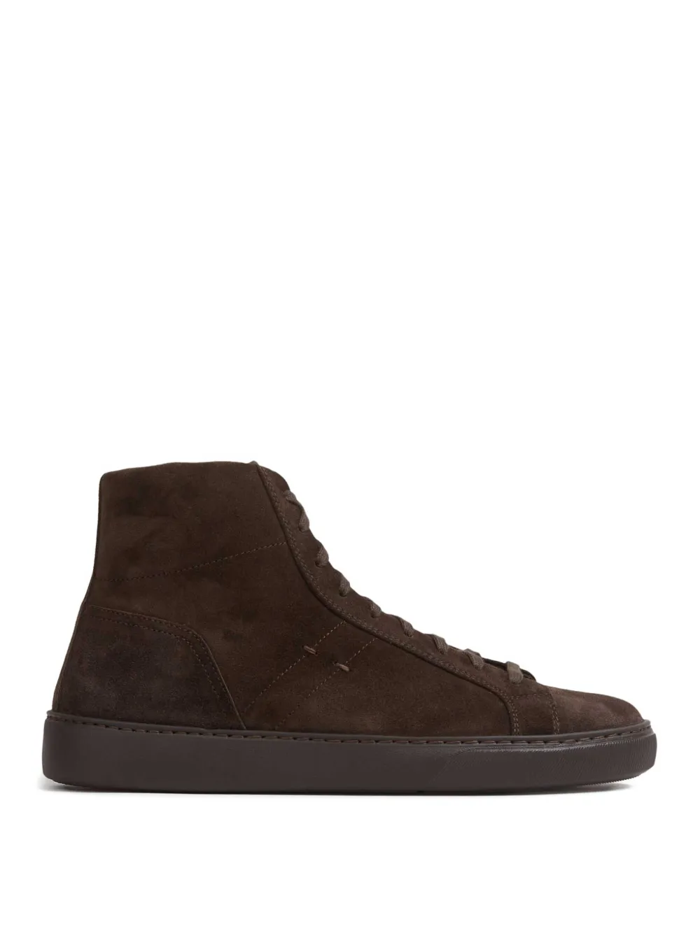 Henderson Baracco suede high-top trainers Brown
