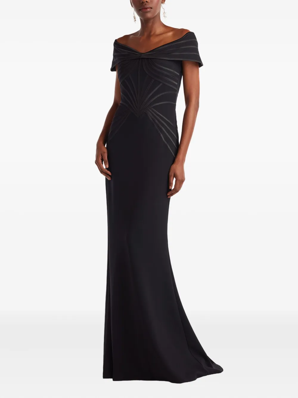 Tadashi Shoji off-shoulder panelled gown | Evening Dresses | Image 2
