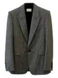 Saint Laurent checked single-breasted blazer - Grey