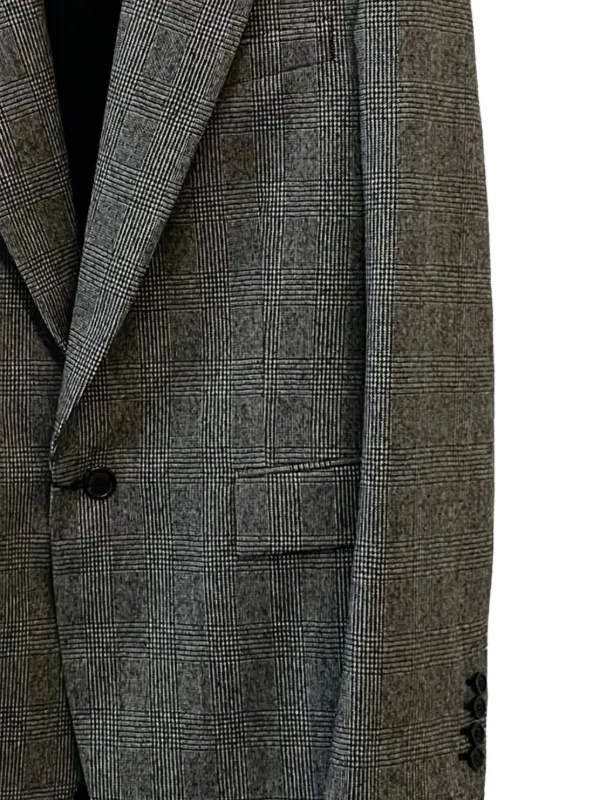 Saint Laurent チェック シングルジャケット | グレー | FARFETCH JP