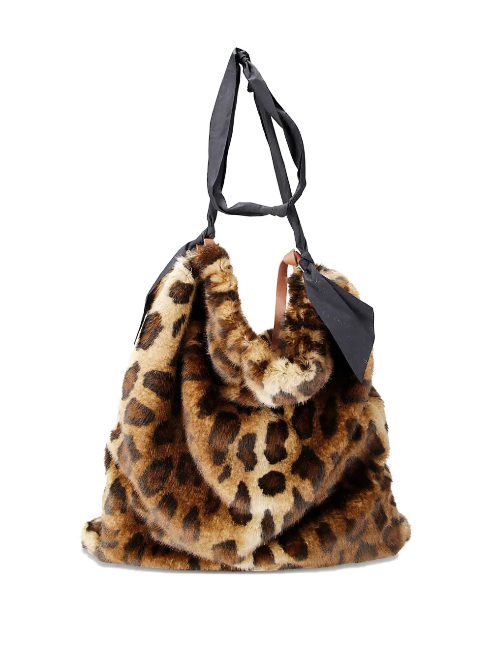 Jejia Carla leopard-print faux-fur shoulder bag - Bruin