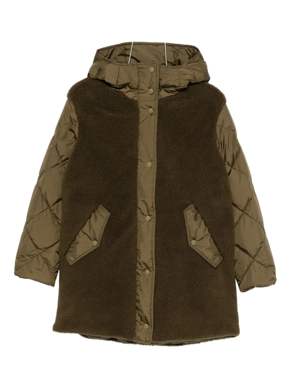 Herno Quilted Fleece Jacket In Green