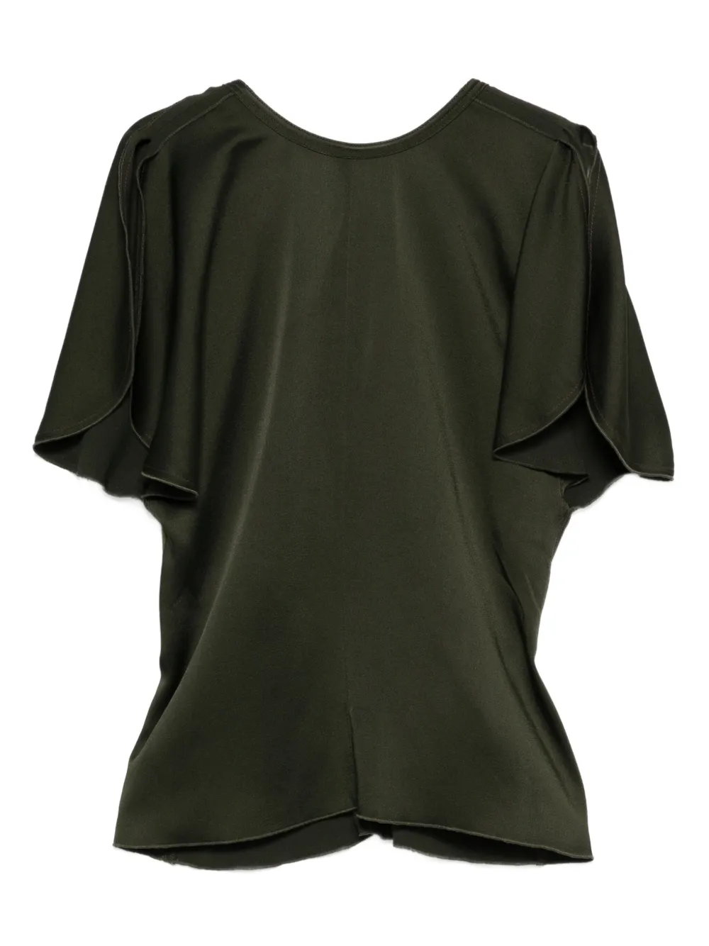 Victoria Beckham draped-sleeve blouse | Green | Image 1