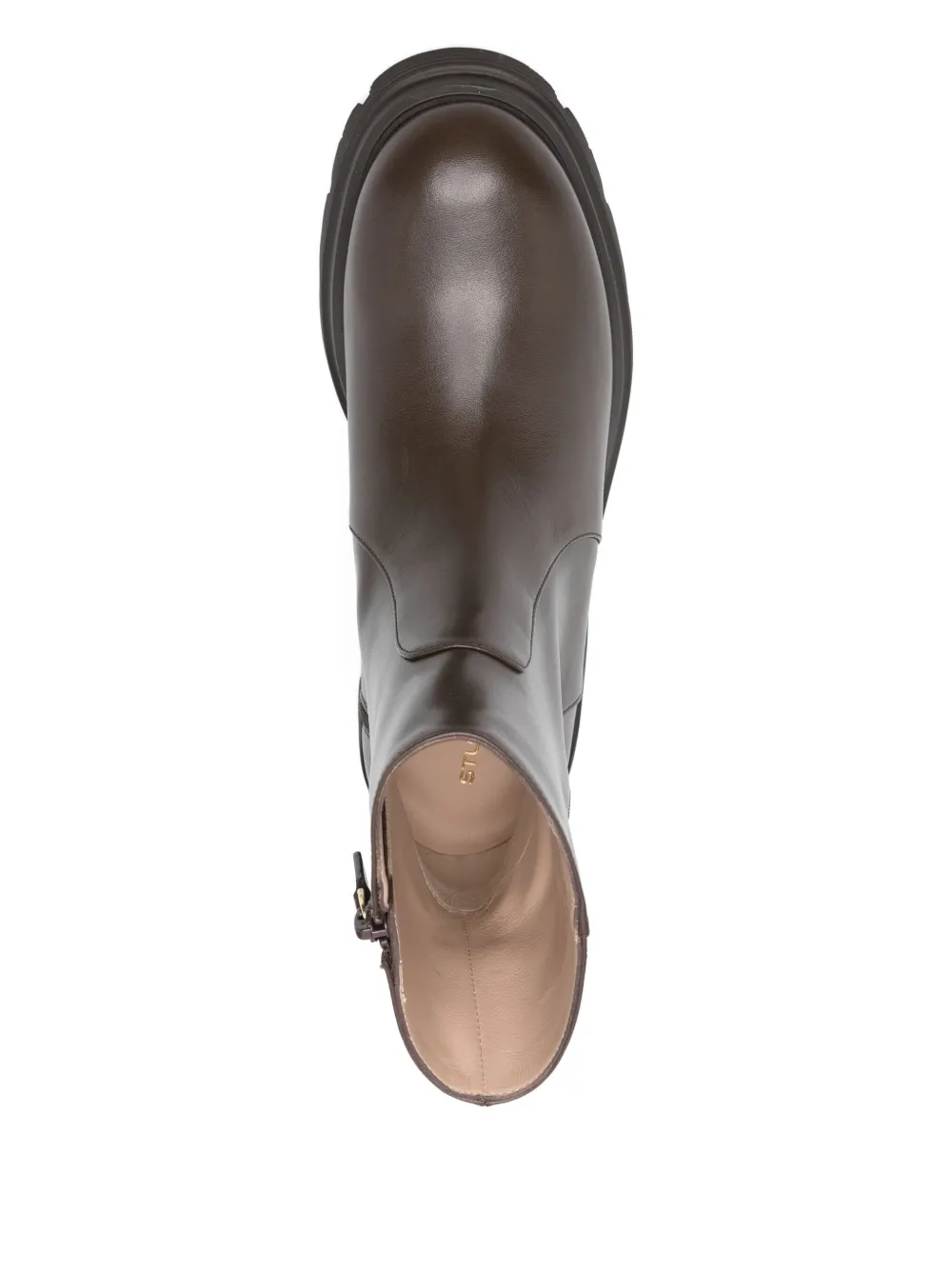 Stuart Weitzman zip-detail leather boots Brown