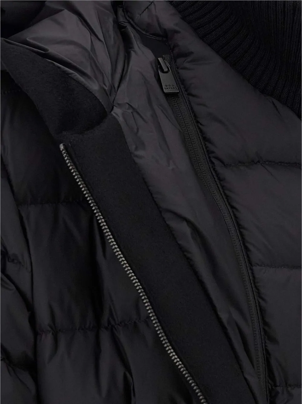 Tatras Liko Black Down Jacket With Drawstring Hood And Logo Patch On The Side In Tech Fabric Man In Black