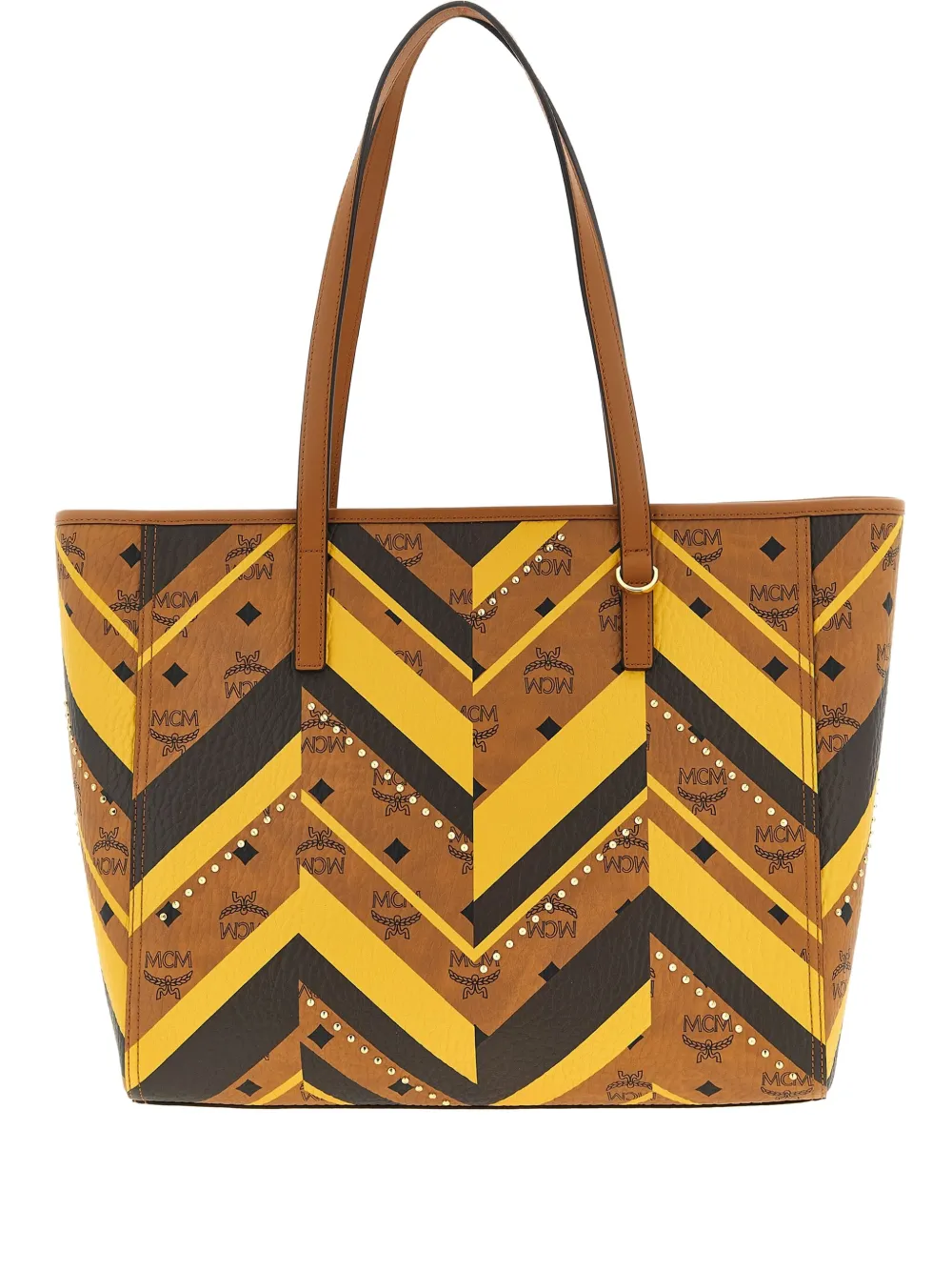 MCM Medium Toni geometric-pattern tote bag - ブラウン MCM Medium Toni geometric-pattern tote bag - ブラウン