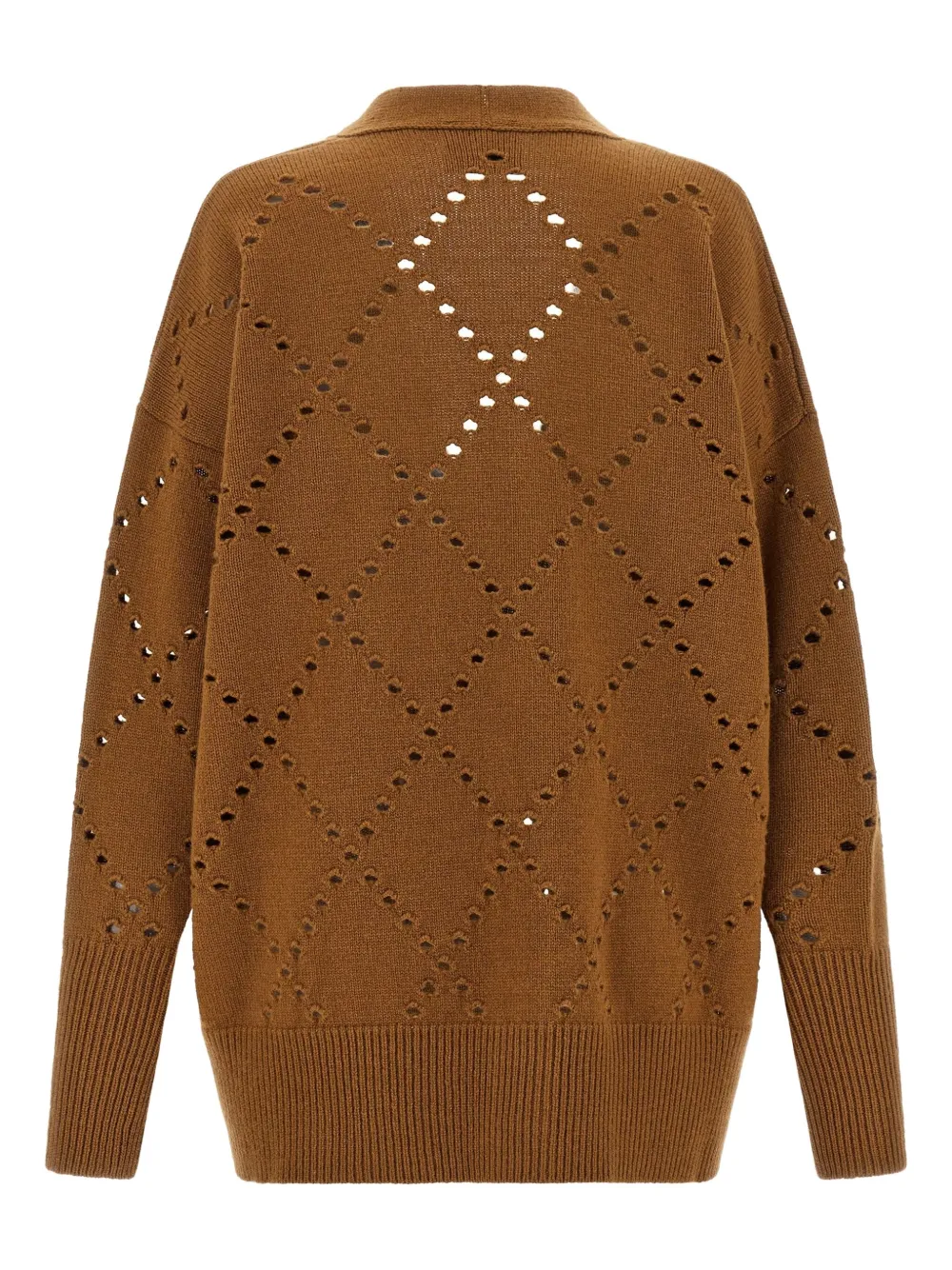 Nude long-sleeve cut-out cardigan | Cardigans | Image 2