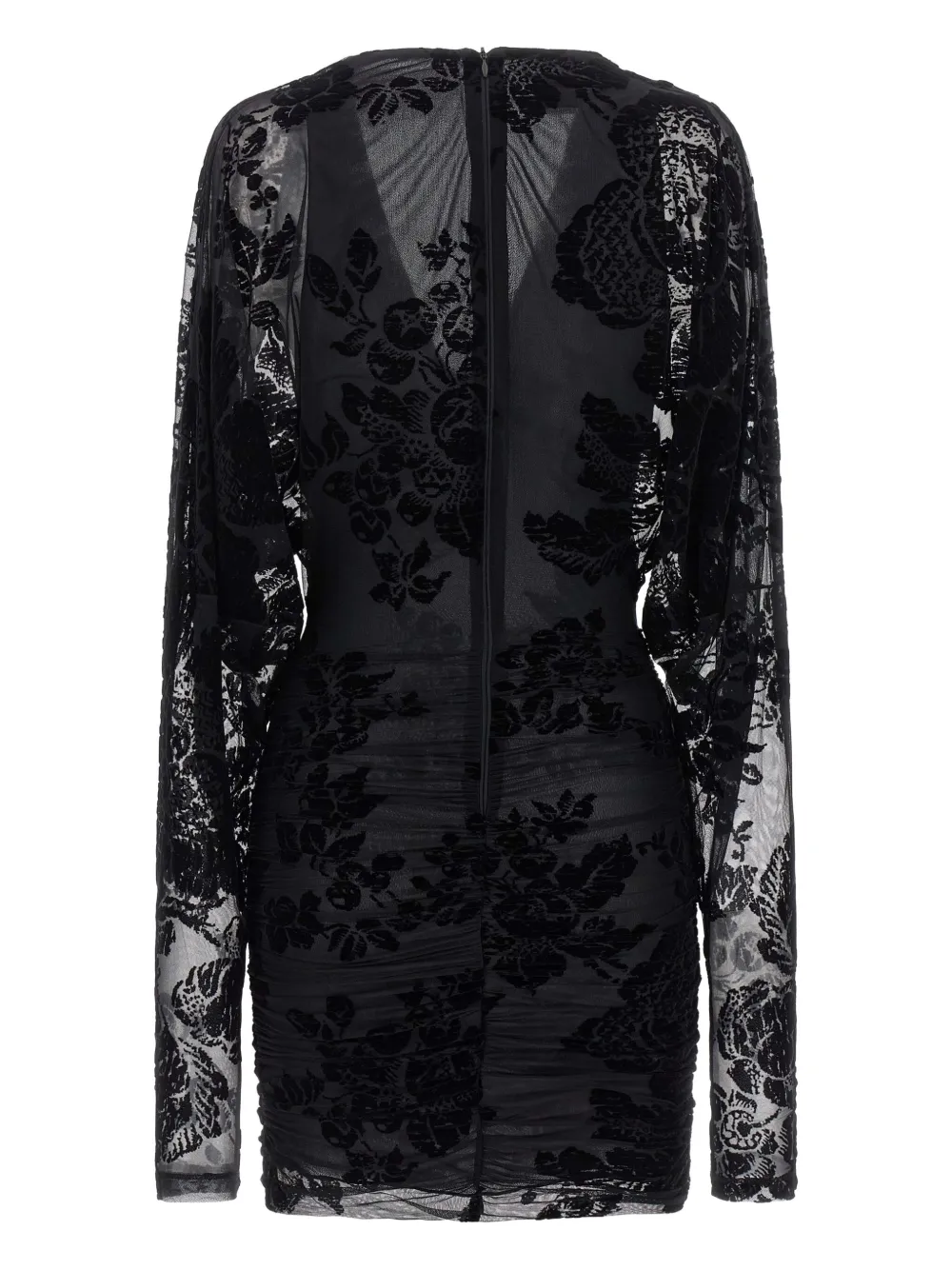 PINKO puff-sleeve mini dress - Zwart