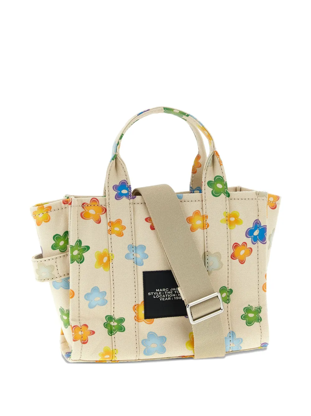 Marc Jacobs The Wild Daisy Canvas Small tote bag - Beige