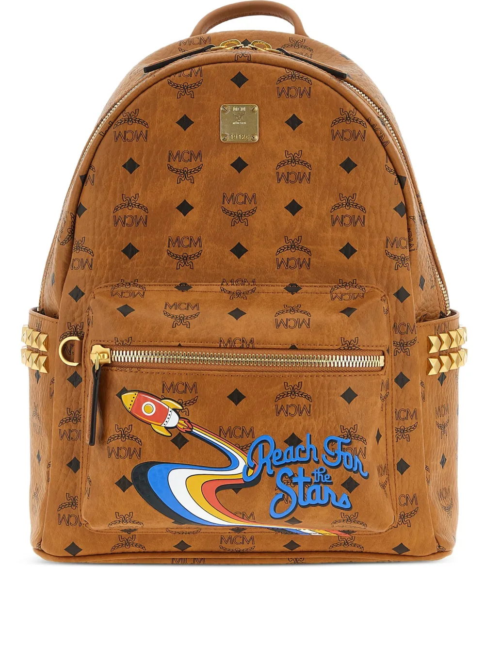MCM Visetos-monogram rocket-print backpack | Brown | Image 1