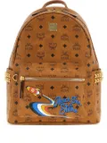 MCM Visetos-monogram rocket-print backpack - Brown