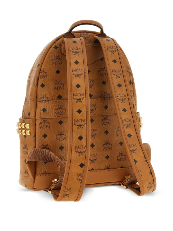 MCM Visetos-monogram rocket-print Backpack | Brown | FARFETCH