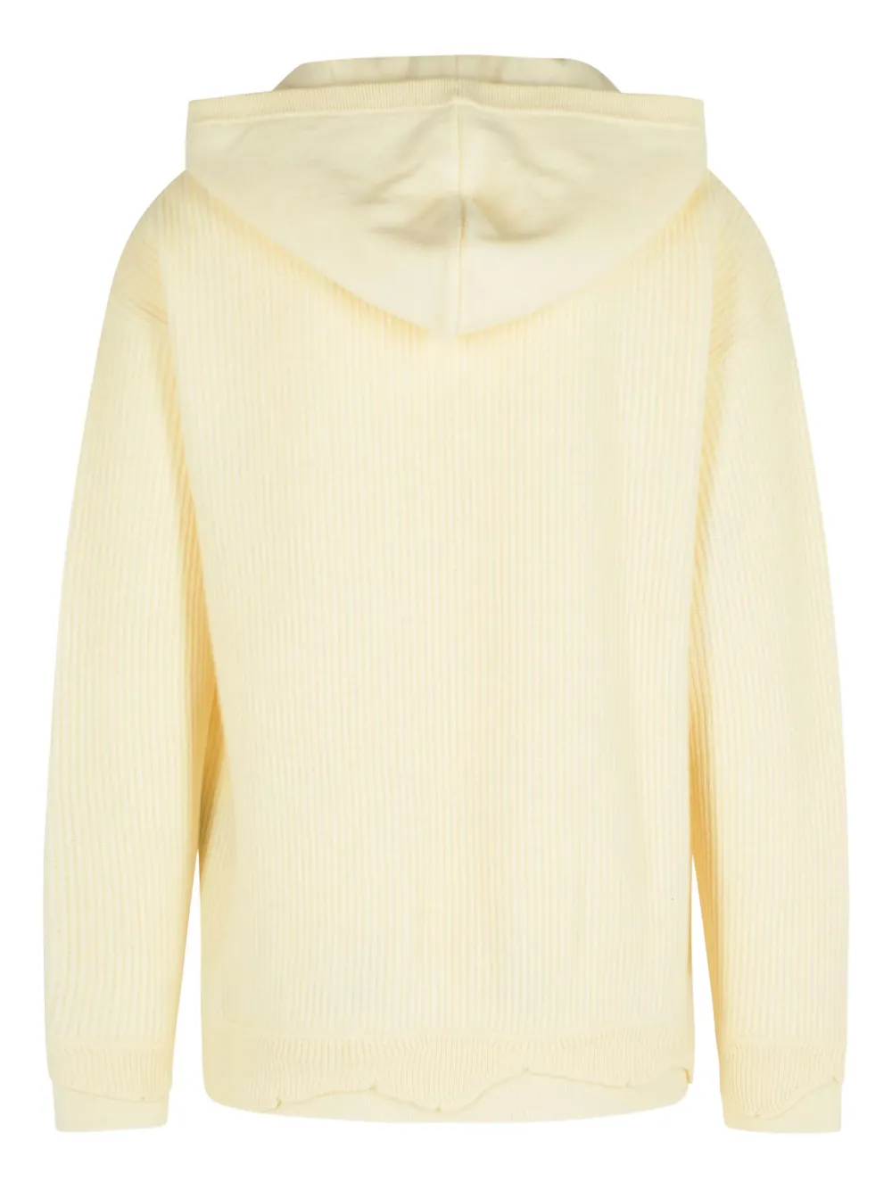 Laneus hooded ribbed-knit sweater - Geel