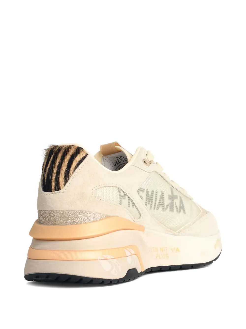 Premiata Moe Run suede lace-up sneakers Neutrals