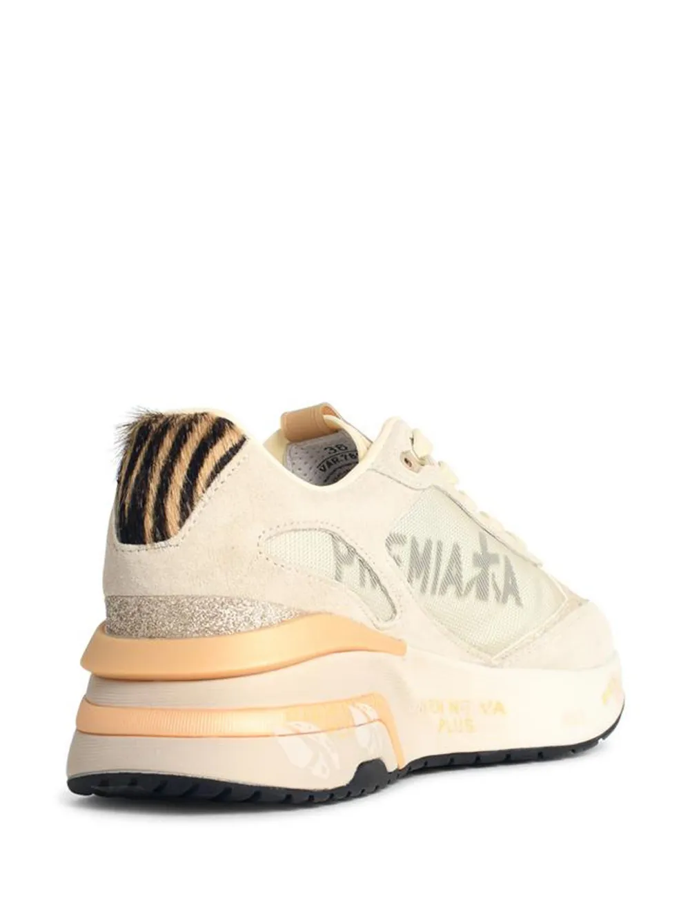 Premiata Moe Run suede lace-up sneakers Neutrals