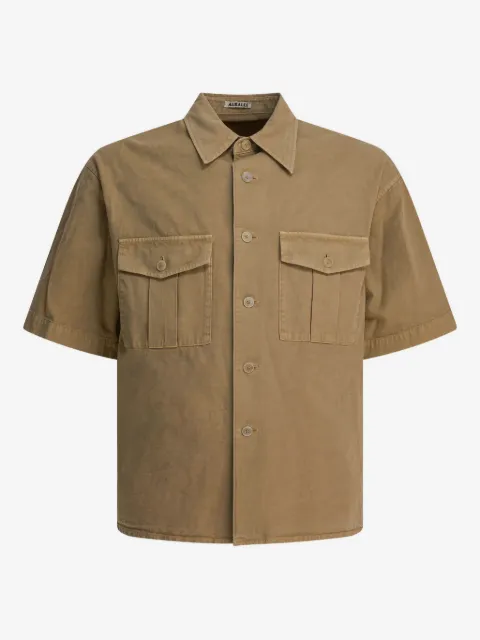 Auralee double-pocket cotton shirt