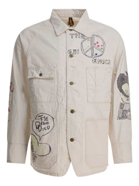 KAPITAL graphic-print cotton shirt jacket