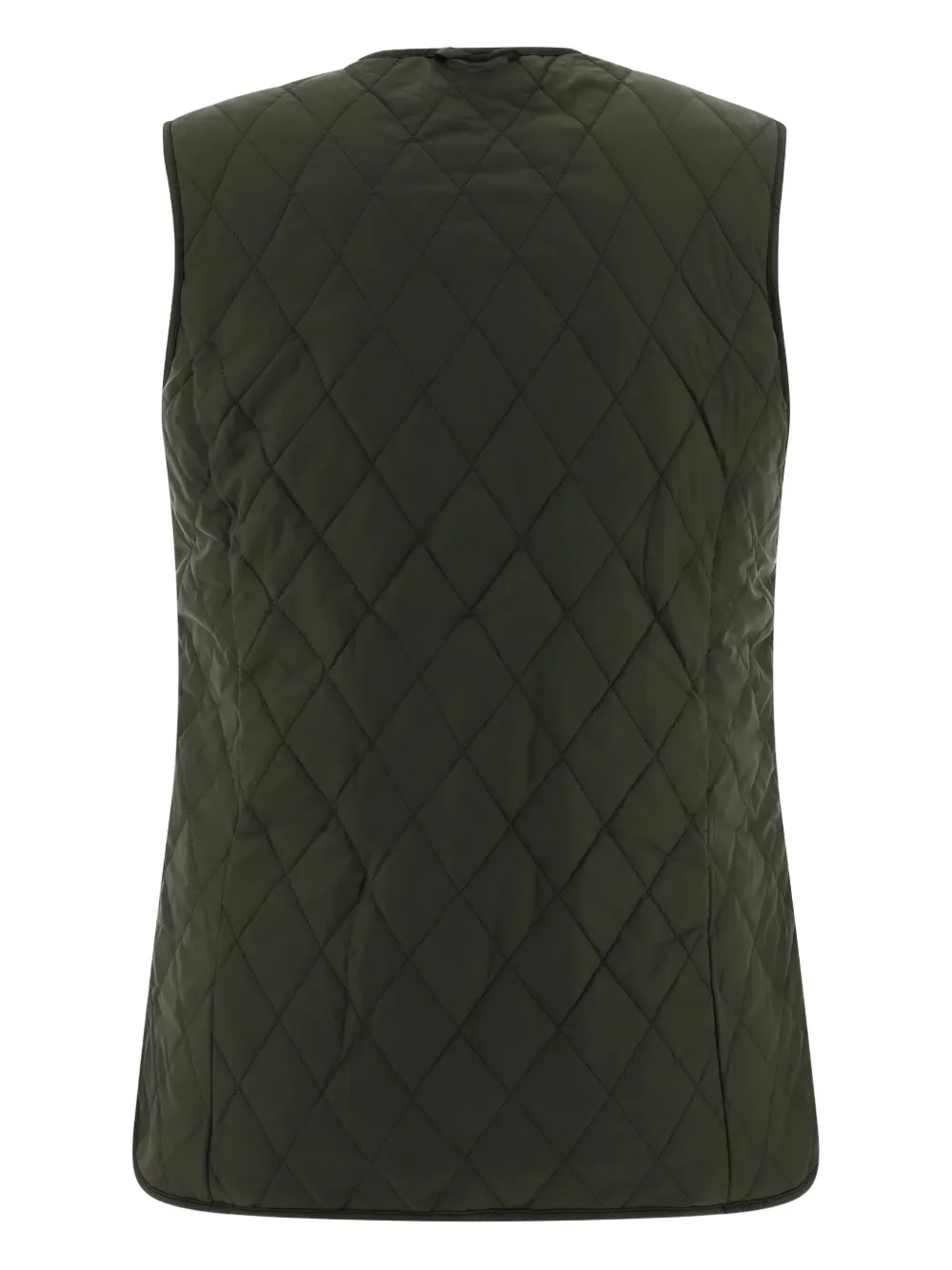 Barbour Quilted Diamond-pattern Gilet In Green