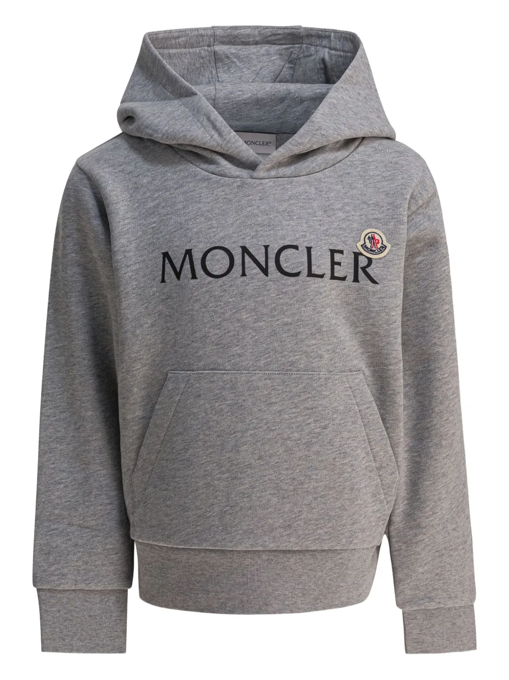 Moncler Enfant logo-patch hoodie | Grey | Image 1