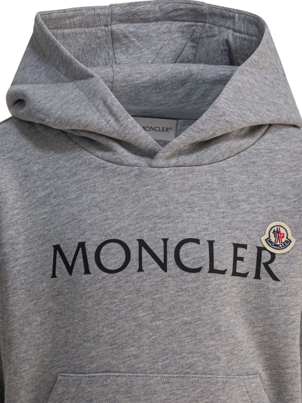 Moncler Enfant Hoodie met logopatch Grijs