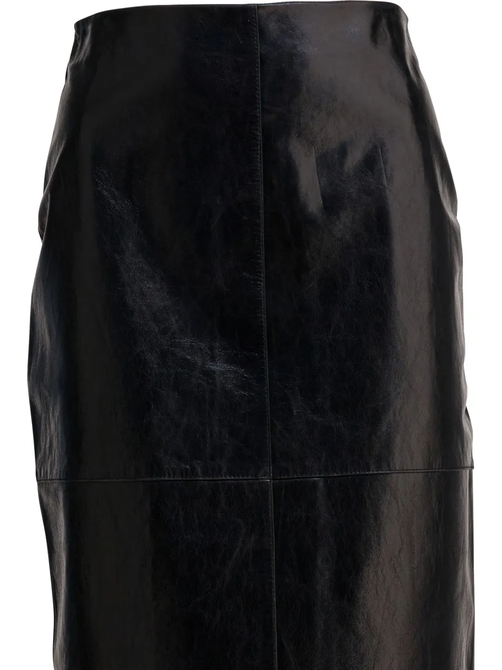 Max Mara leather panelled skirt - Zwart