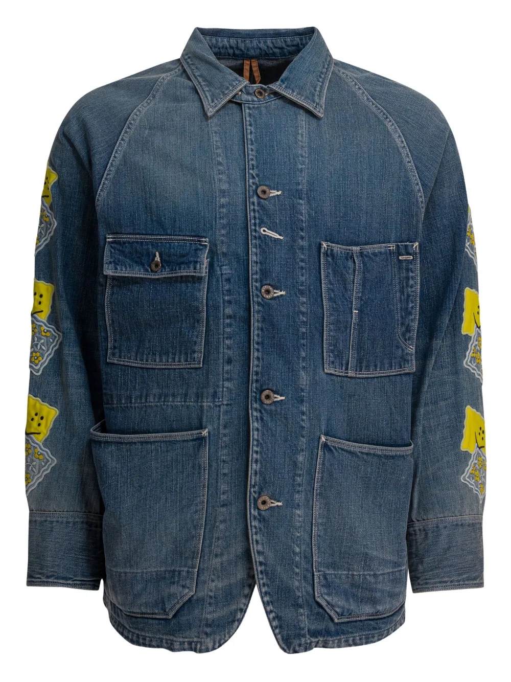 KAPITAL embroidered patch-pocket denim jacket | Blue | Image 1