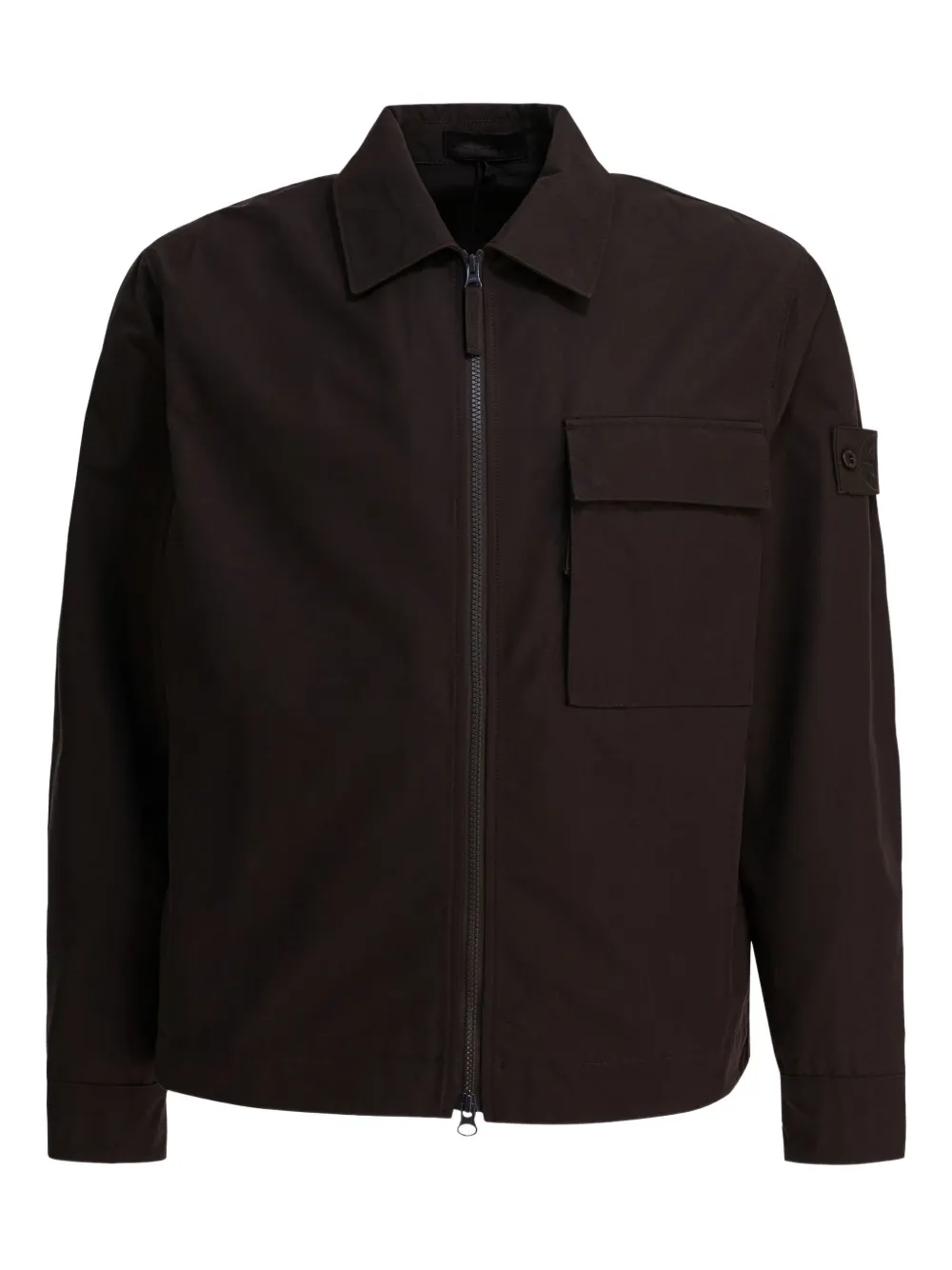 Stone Island zip-fastening pocket shirt jacket - ブラウン Stone Island zip-fastening pocket shirt jacket - ブラウン