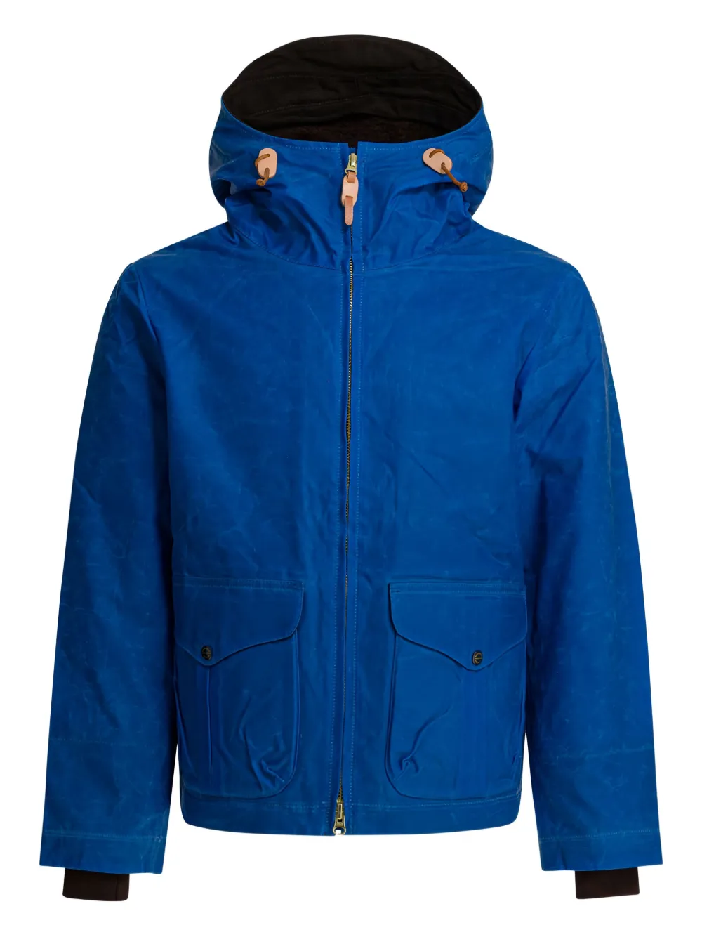 Ceccarelli Hooded Cotton Jacket In Blue
