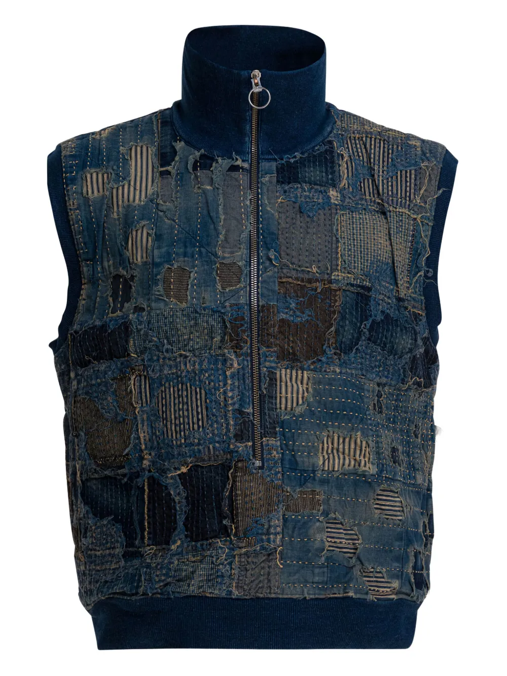 KAPITAL patchwork waistcoat | Blue | Image 1