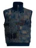 KAPITAL patchwork waistcoat - Blue
