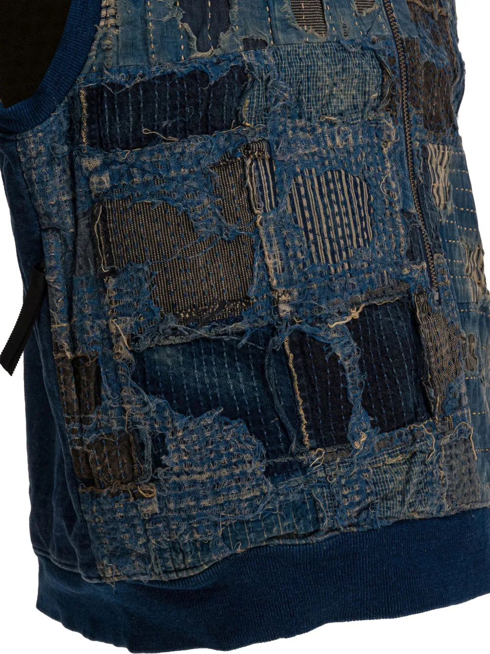 キャピタル　パッチワークデザイン ベスト KAPITAL パッチワーク ベスト | ブルー | FARFETCH JP