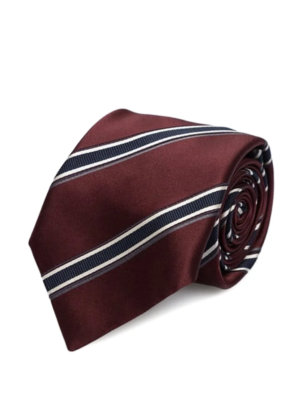 Brunello Cucinelli diagonal-stripe tie | Red | Image 1