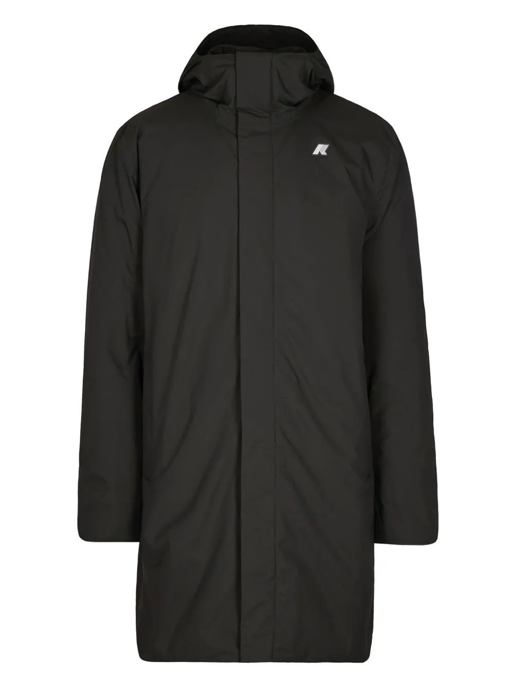 K-Way hooded long-sleeves coat - ブラック K-Way hooded long-sleeves coat - ブラック