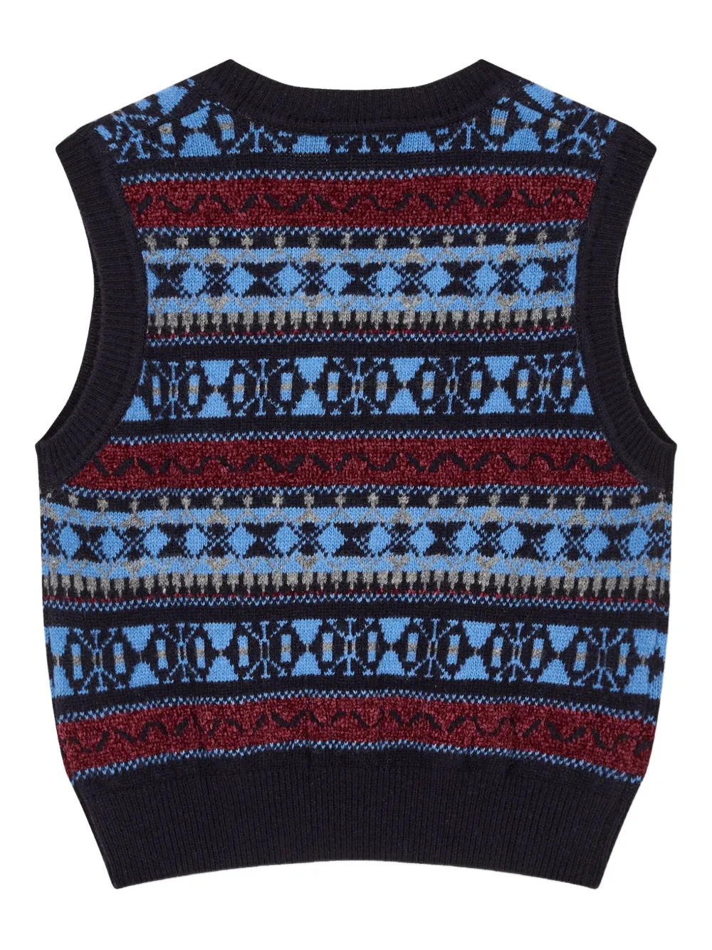 STUDIO TOMBOY Ribgebreide spencer met patroon Blauw