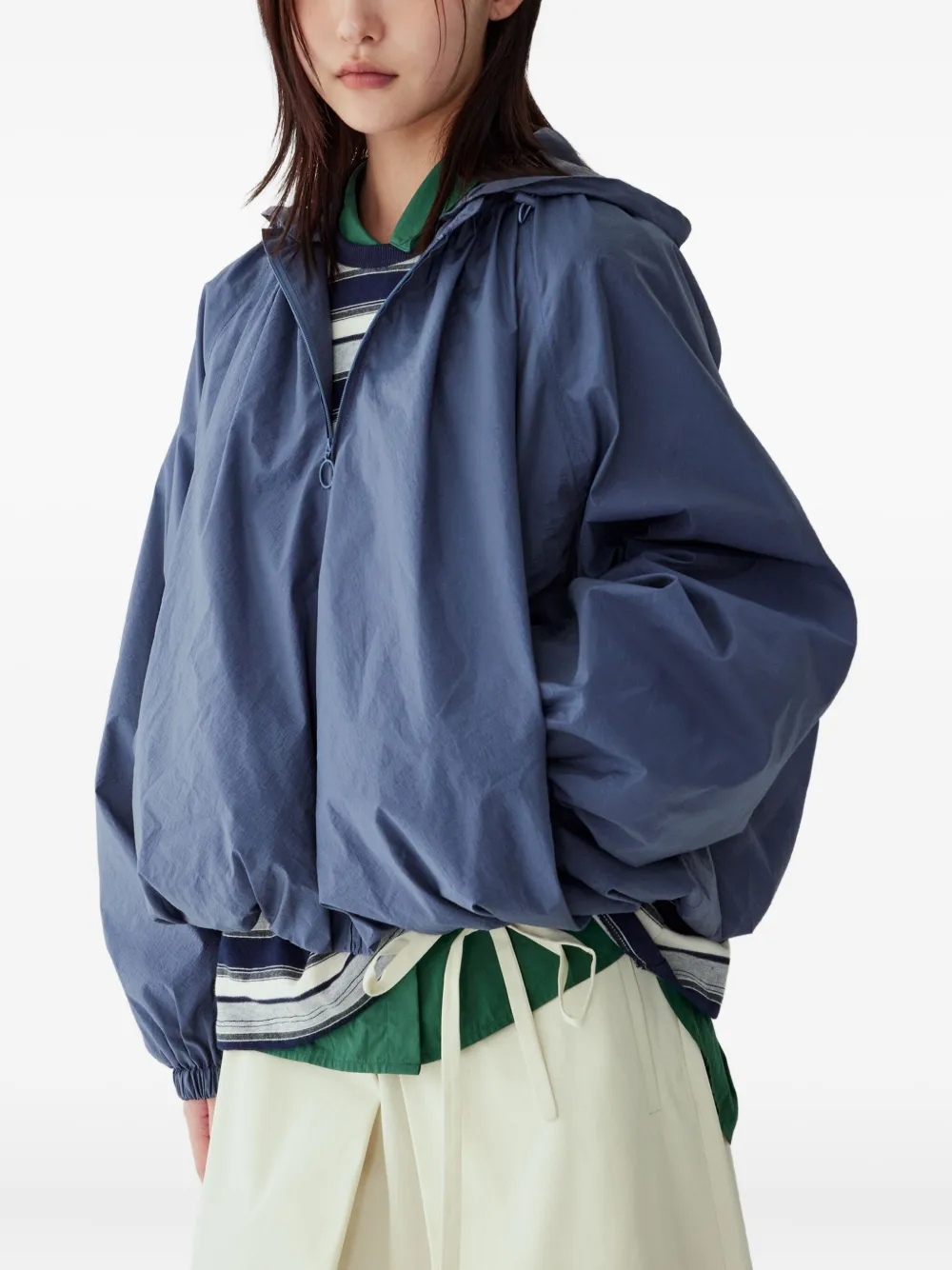 Studio Tomboy Hood Jacket In Gray
