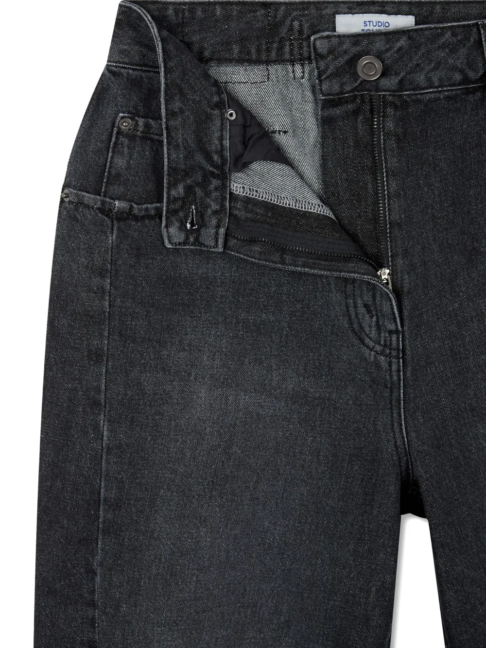 Studio Tomboy Button-fastening Denim Pants In Black