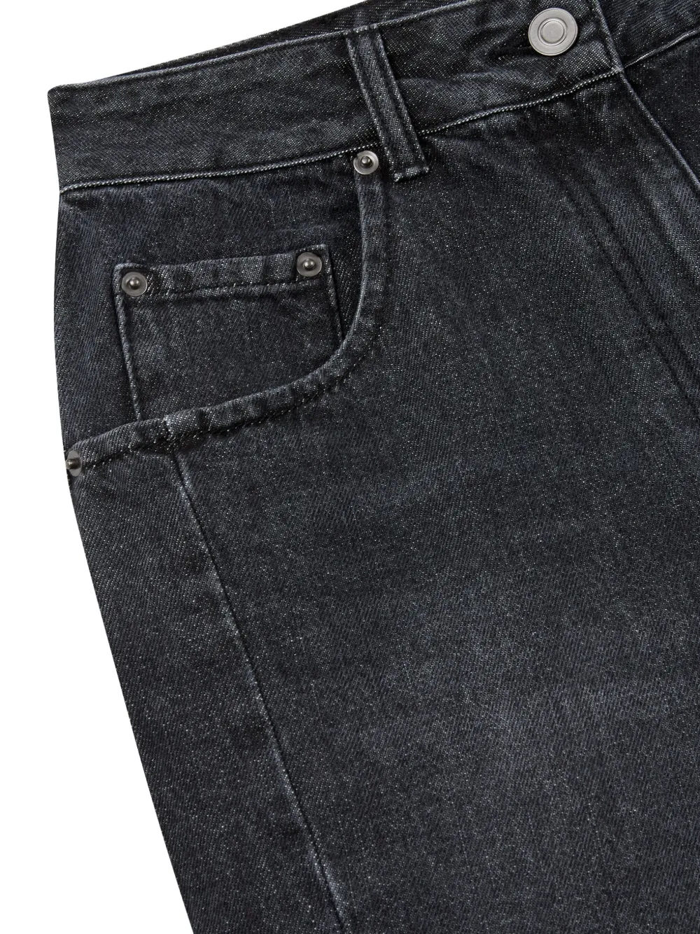 Studio Tomboy Button-fastening Denim Pants In Black