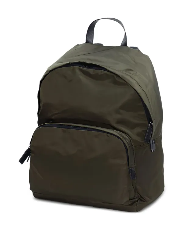 Prada logo-plaque Backpack | Green | FARFETCH