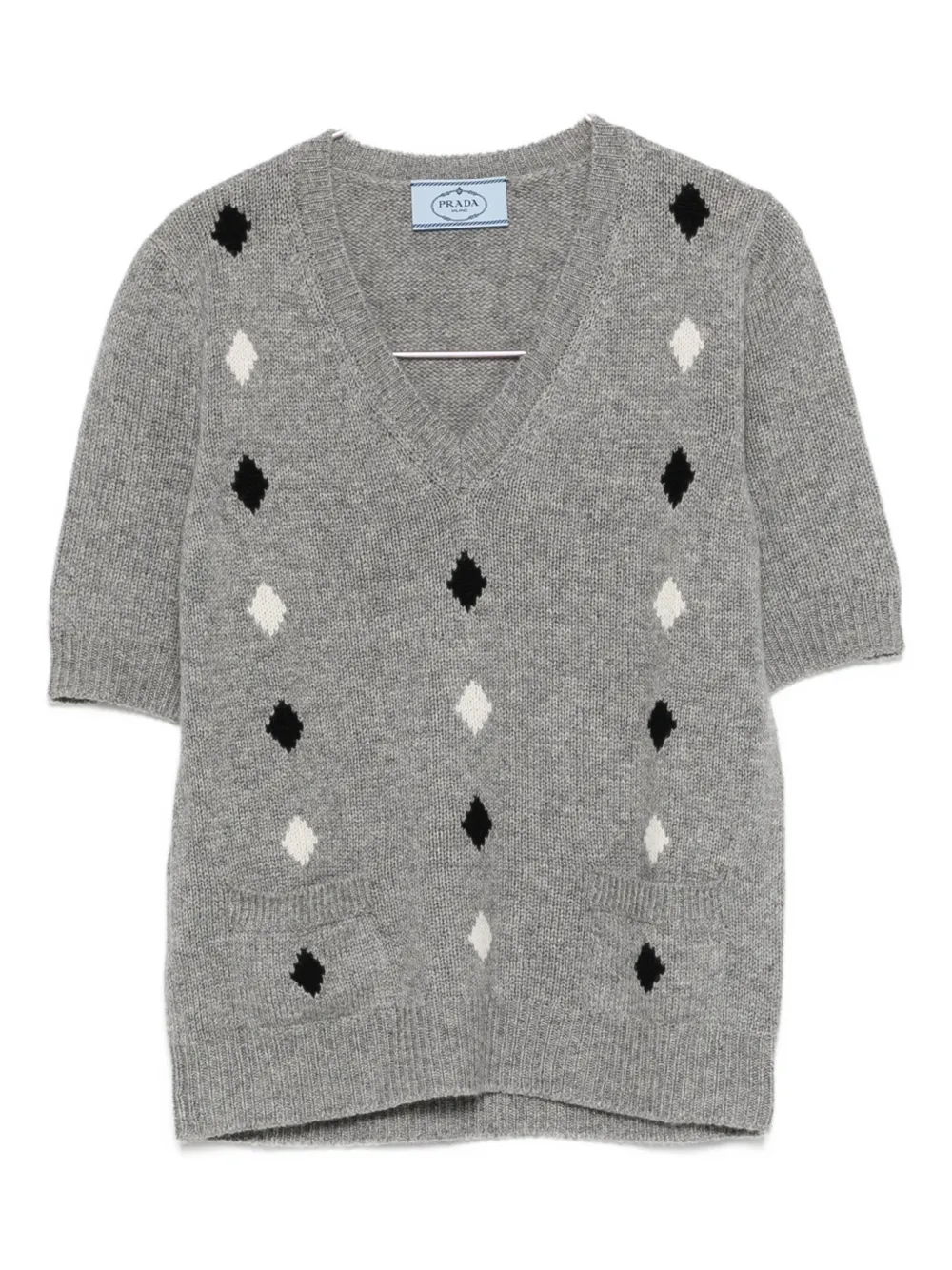 Prada V-neck T-shiry - Grigio