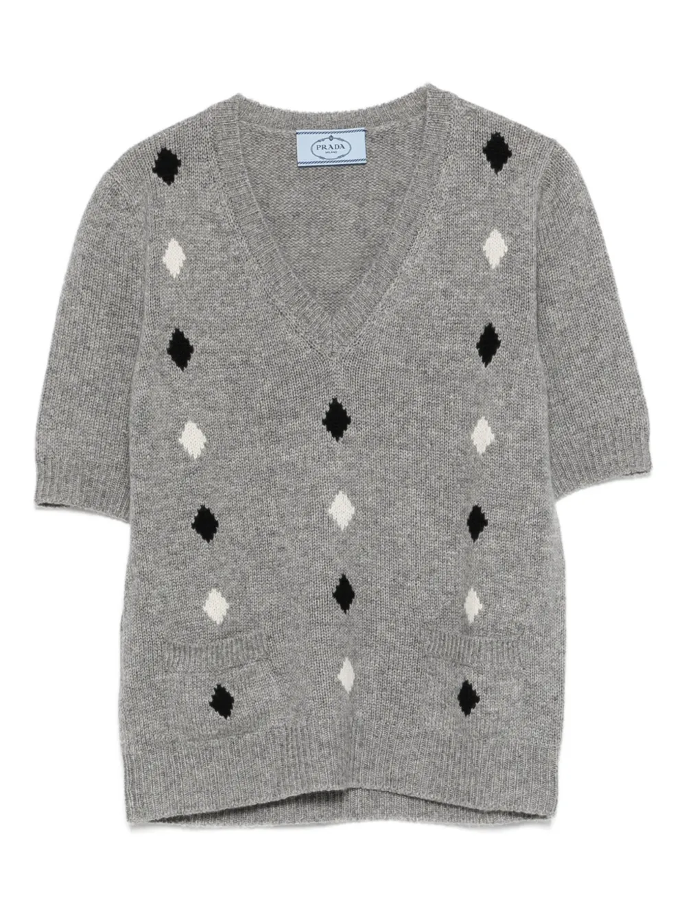 Prada V-neck T-shiry - Grigio