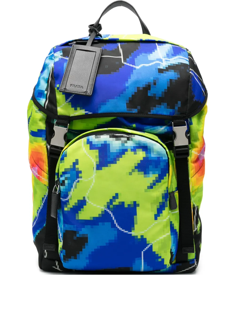 Prada pixel-print backpack | Green | Image 1