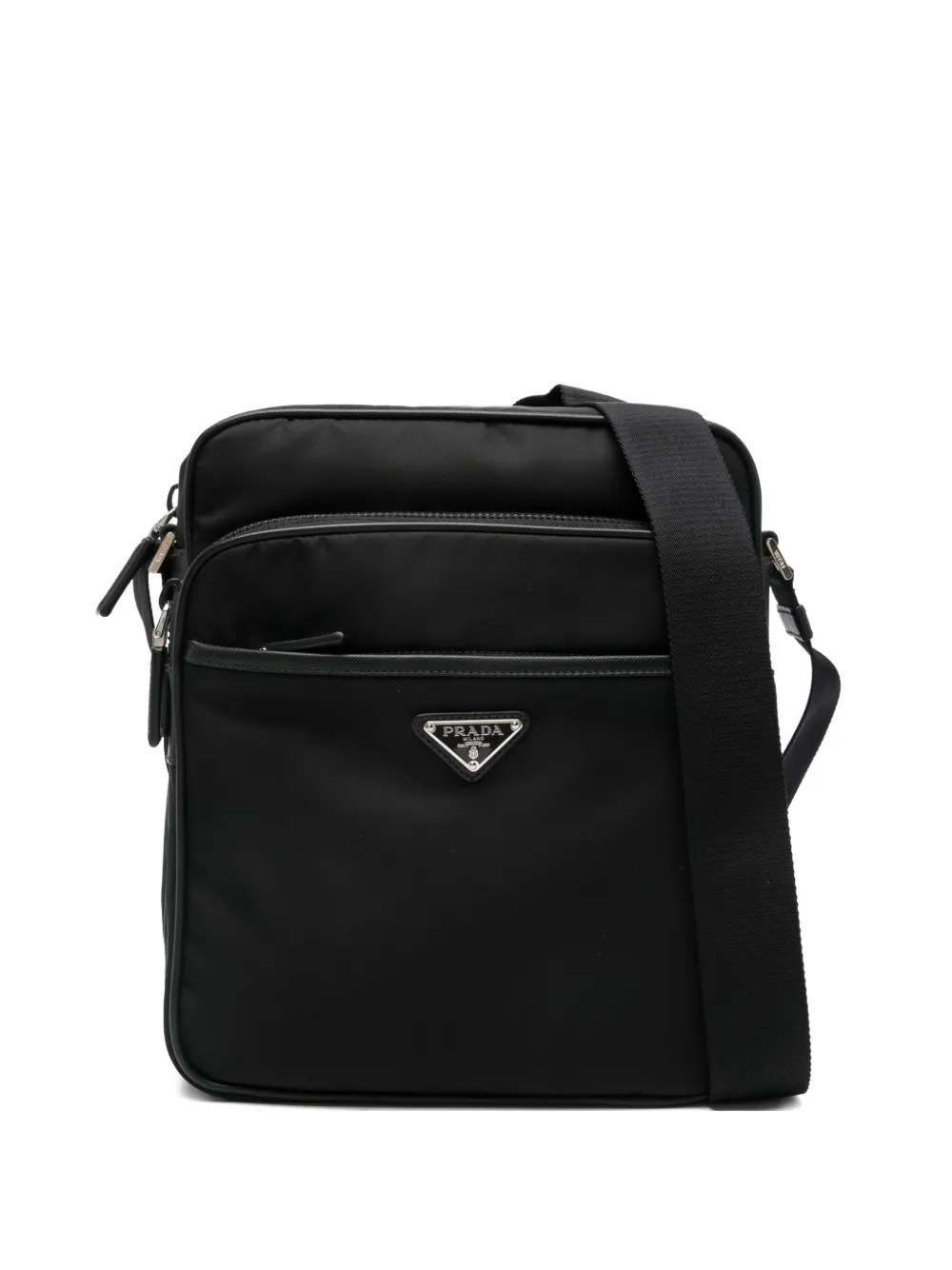 Prada triangle-logo messenger bag | Black | Image 1