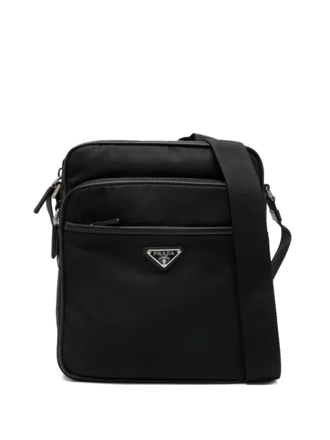 Prada triangle-logo messenger bag