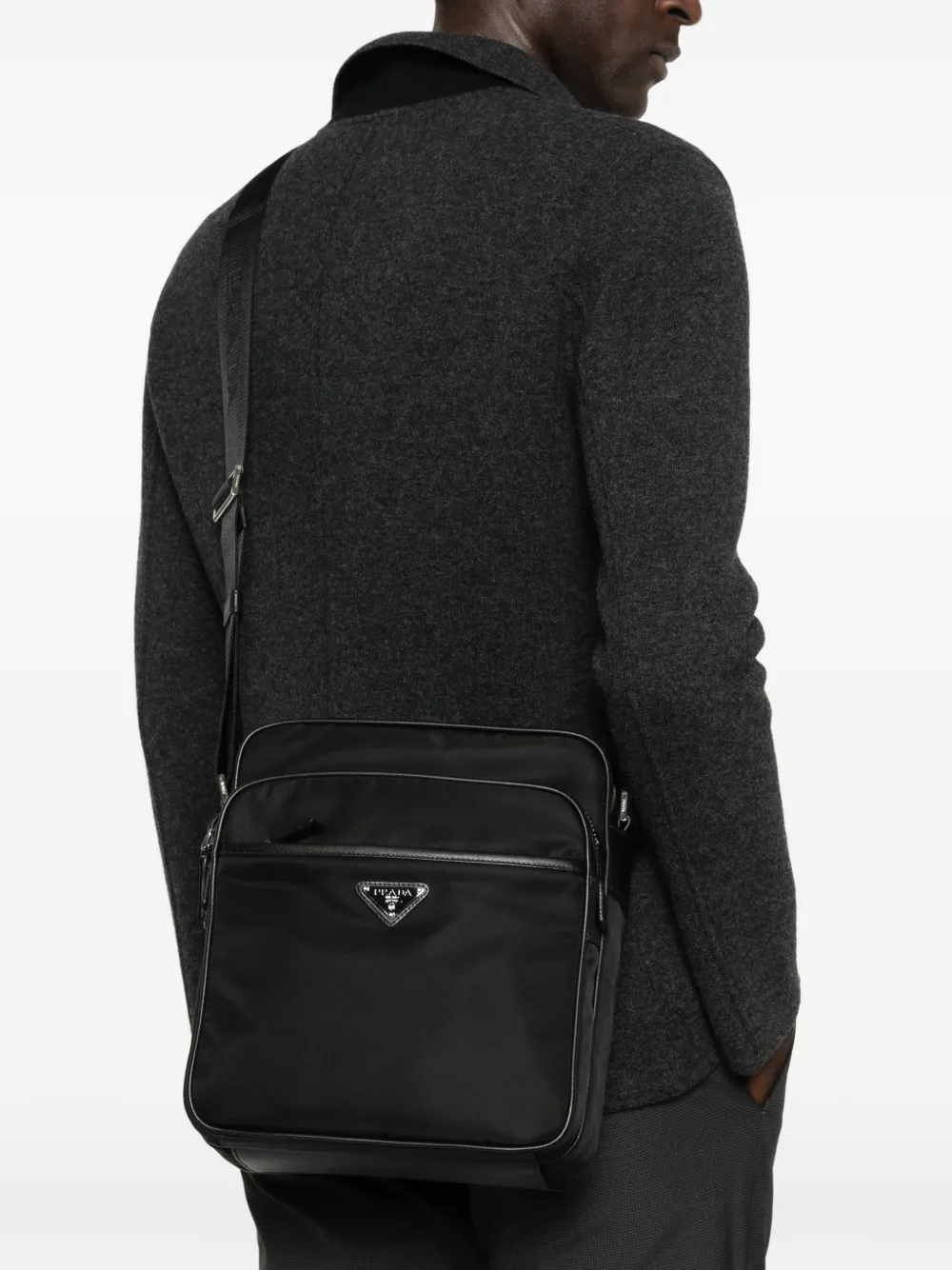 Prada triangle-logo messenger bag | Image 2
