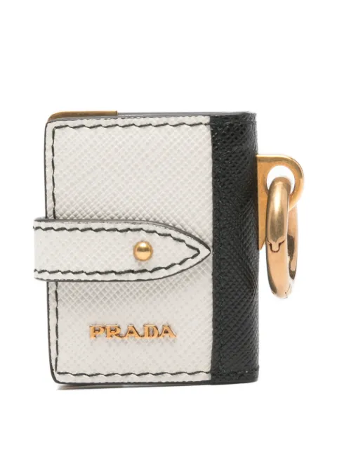 Prada Saffiano leather luggage tag