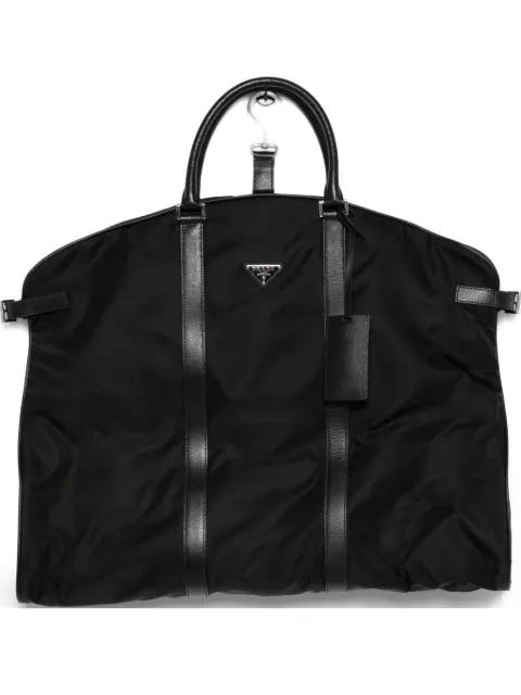 Prada triangle-logo travel bag