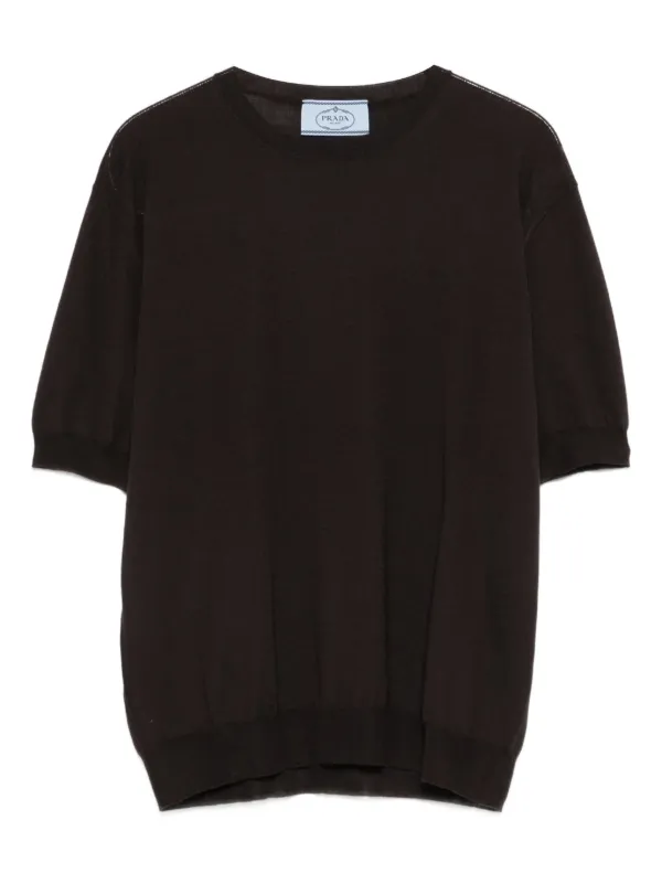 Prada Short-sleeve T-shirt in Brown