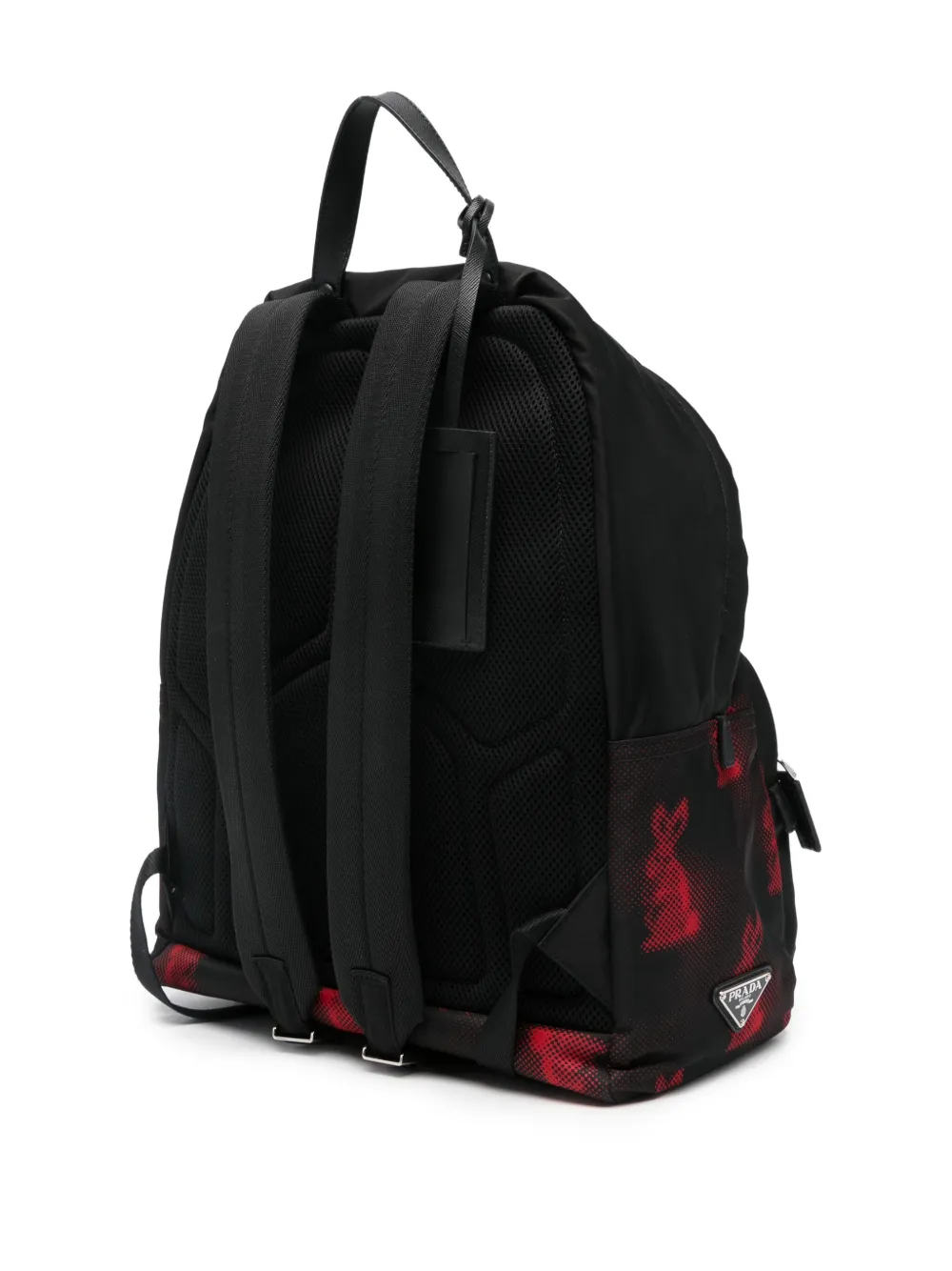  Prada Rabbit-print Backpack - Black 
