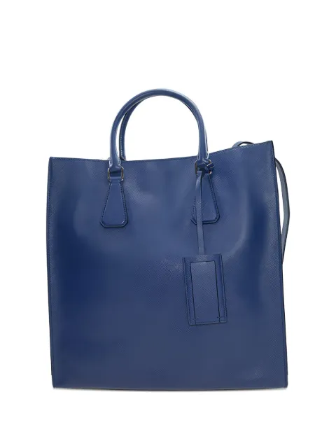 Prada leather top-handle tote bag